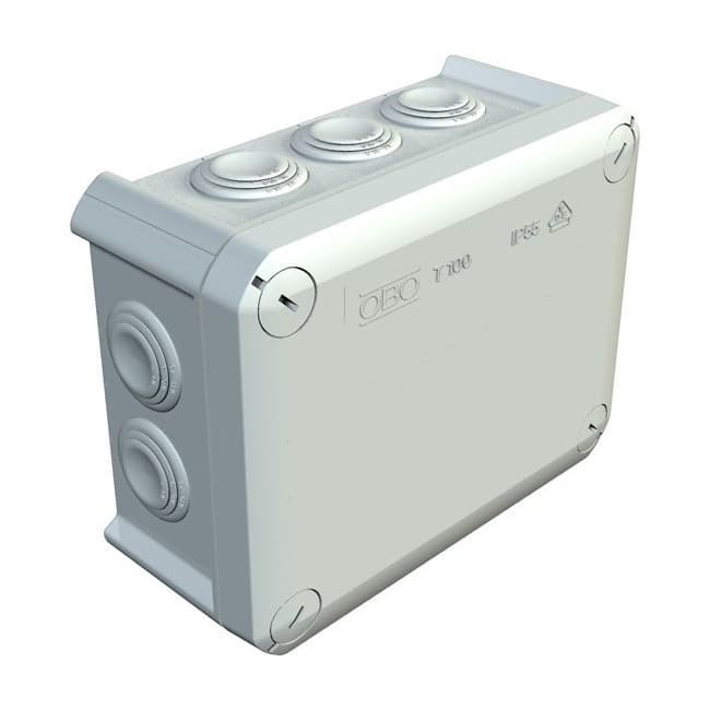 Коробка розподільна зовнішня Т100 150x116x67 IP66 OBO Bettermann колір білий