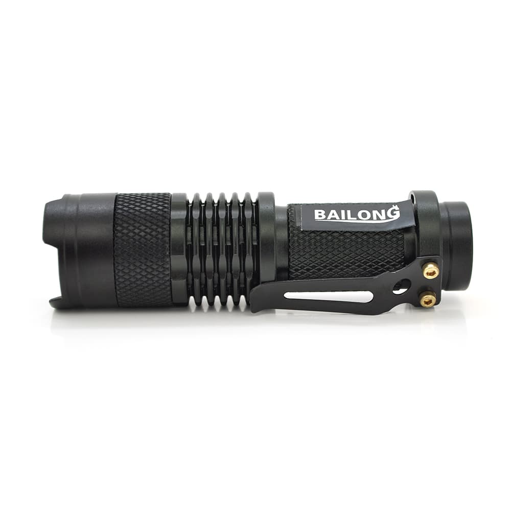 Ліхтарик Bailong BL-8468, Cree Q5, 1 режим, Zoom, корпус-алюміній, водостійкий, ударостійкий, АА акумулятор, зарядка 1 * АА, 92 * 25mm, BOX