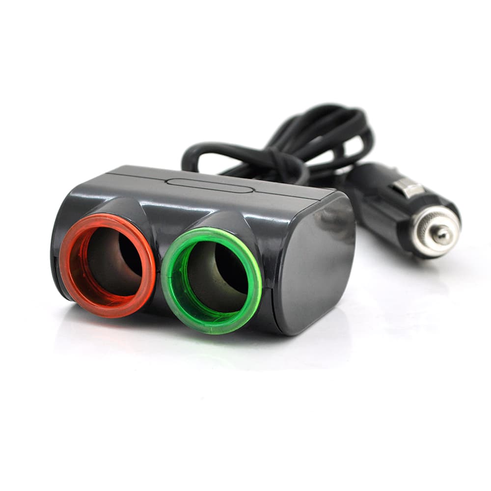 АЗП розгалужувач Olesson 1631, 12V-2 * 12V + USB, Black, Blister