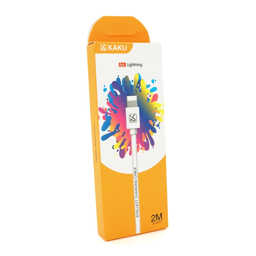 Кабель iKAKU KSC-332 YOUCHUANG charging data cable series for iphone, White, довжина 2м, 2,4А, BOX