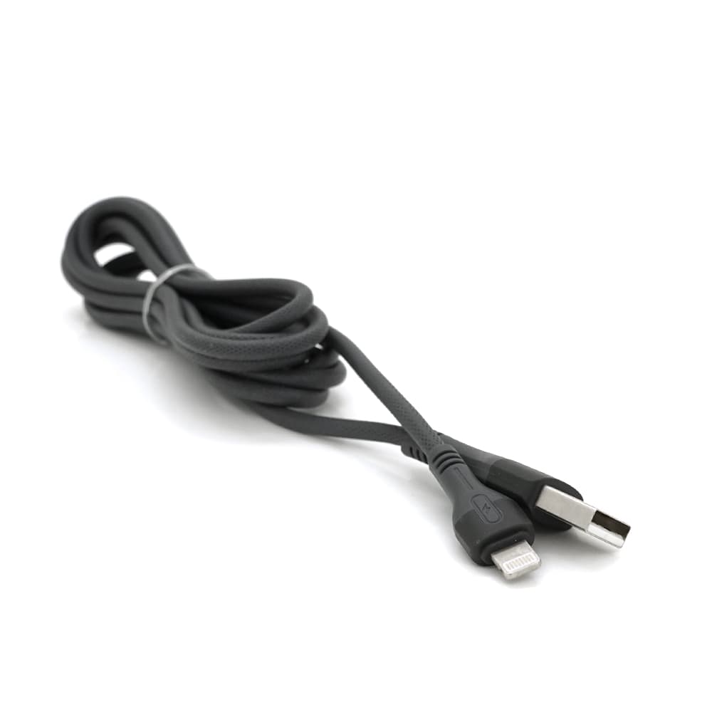 Кабель EMY MY-742, Lighting, 2.4A, Black, довжина 2м, BOX