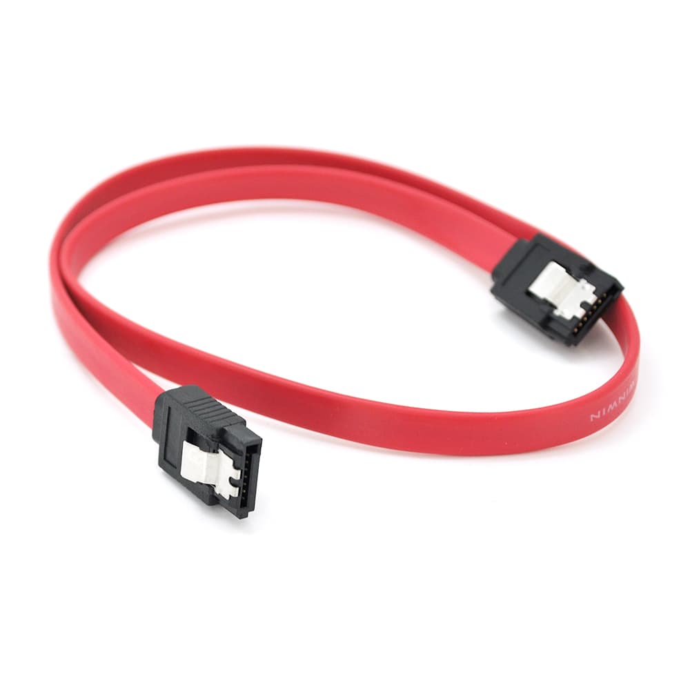 Кабель інтерфейсний VEGGIEG ST304 SATA3.0, 1м, прямі роз'єми із защіпкою, червоний