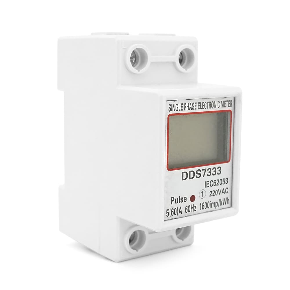 Однофазний електронний лічильник на DIN-рейку, 220V, LCD