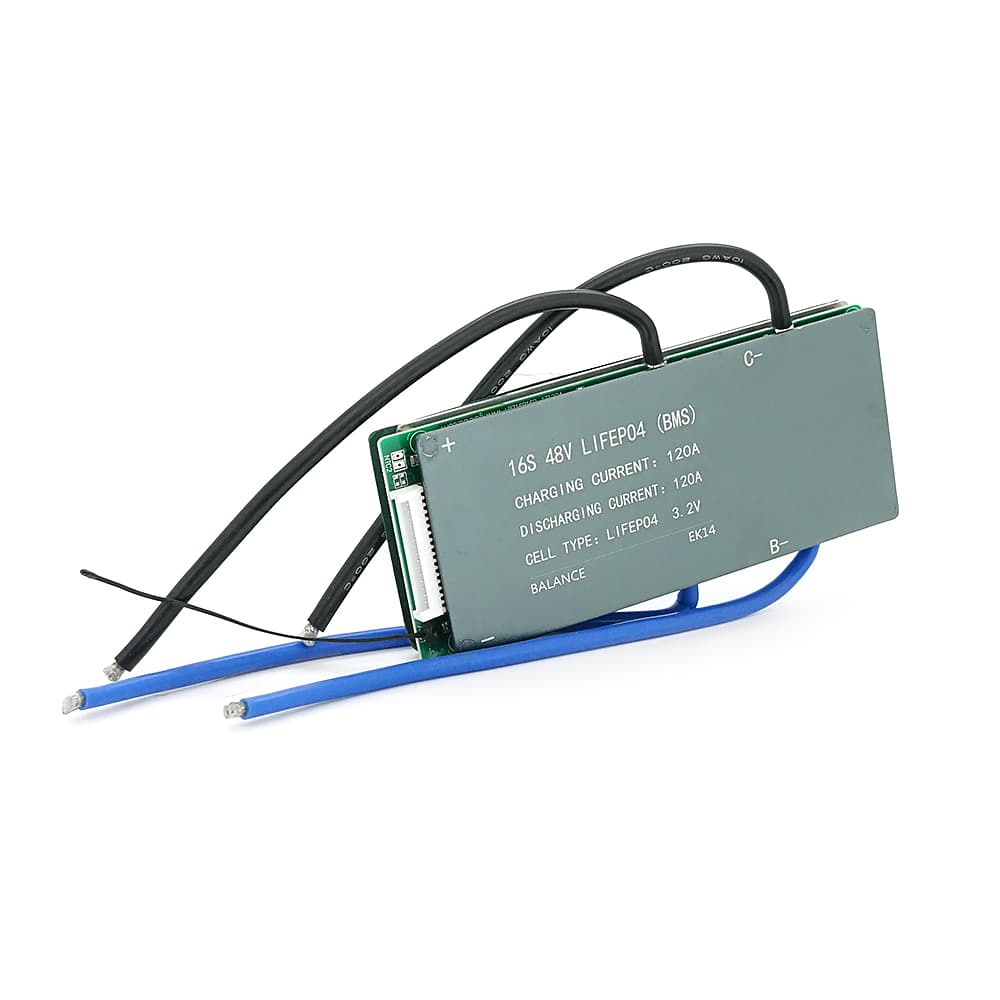 BMS плата Leiba LiFePo4 48V 16S 120A, алюмінієвий радіатор