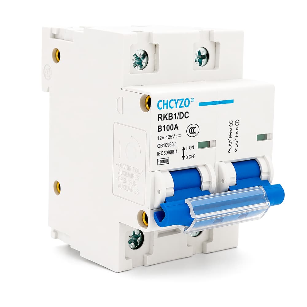 Автоматичний вимикач постійного струму CHCYZO RKB1/DC-B100, 2P, 100A, 12-125V