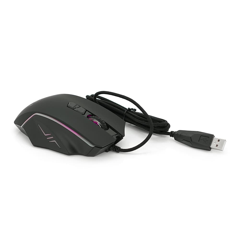 Миша провідна iMICE X4, 8 кнопок, 1200/2400/4800/7200 DPI, Led Lighting, 1,3м, Win7/8/10 Mac OS, Black, COLOR BOX, Q40