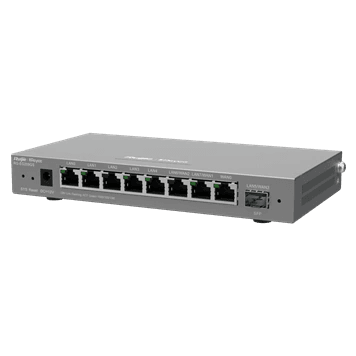9-портовий гігабітний керований роутер Ruijie Reyee RG-EG209GS, LAN: 7×1000Base-T, 1×1GBase-X SFP, 1x1000WAN Base-T, 202 x 28 x 108 мм