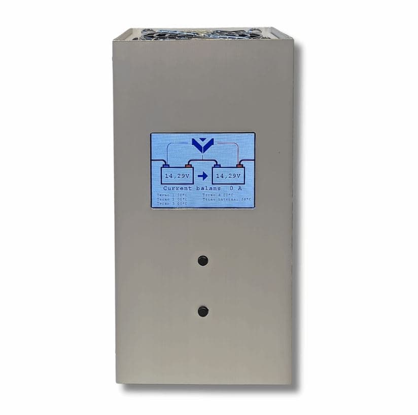Балансир для LifePo4 та свинцевих акумуляторних батарей Voler Balance, 24V, 40A, мікропроцесорний для підключення двох АКБ 12V до мережі 24V