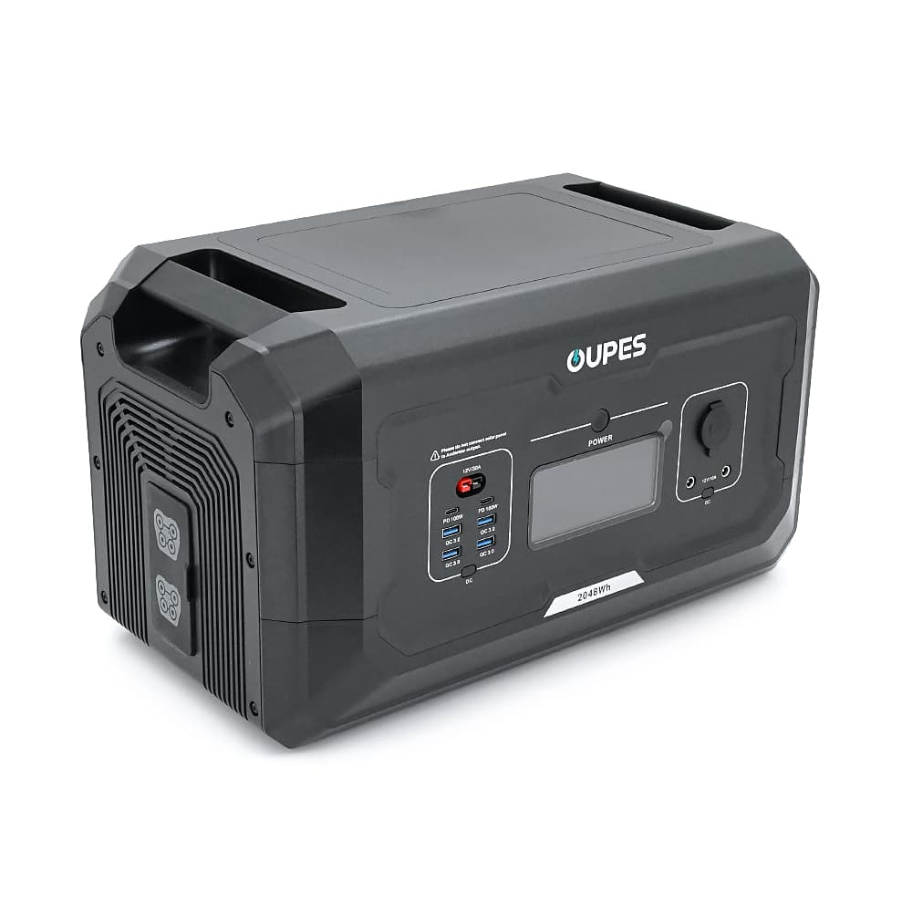 Додаткова батарея OUPES S2 BAT для S1/S2/S3, LiFePO4, потужність 2500 Вт,  2048 Вт·год, вхідний/вихідний порт 44–56,5 В, USB-A: 18 Вт, USB-C: 100 Вт, 460 × 270 × 255 мм, 19 кг