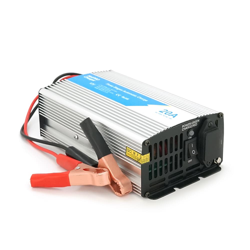 Універсальне ЗУ для акумулятора BPC 12V 20A , AC220V, DC14,5, Струм заряду 12V/20A, LCD, крокодили