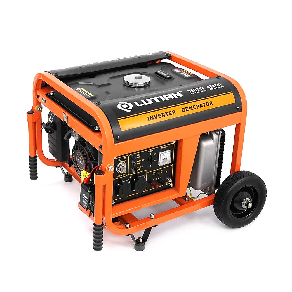 Генератор інверторний БЕНЗИНОВИЙ LUTIAN LT4500EI, 4,5KVA (3.5kW), однофазний, мотор LT170-F1 4-тактний, 1-циліндровий OHV, 220V, 50Hz, об'єм 15л, 5x5, електростартер (без АКБ), 580x570x450 мм, 45кг