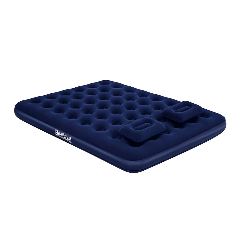 Надувний матрац Bestway з двома подушками та насосом, 203х152х22см, Blue. Box