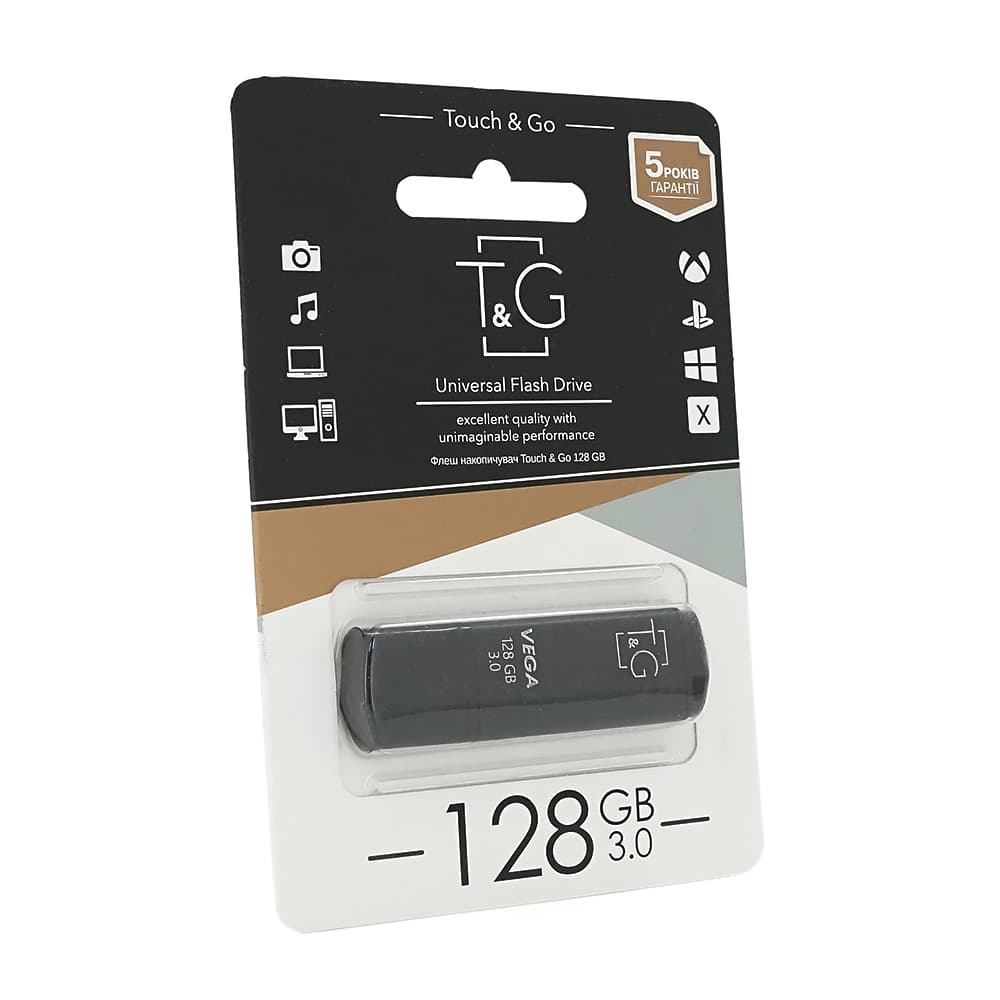 Флеш-накопичувач T&G 121 Vega, USB 3.0, 128GB, Metal, Blister