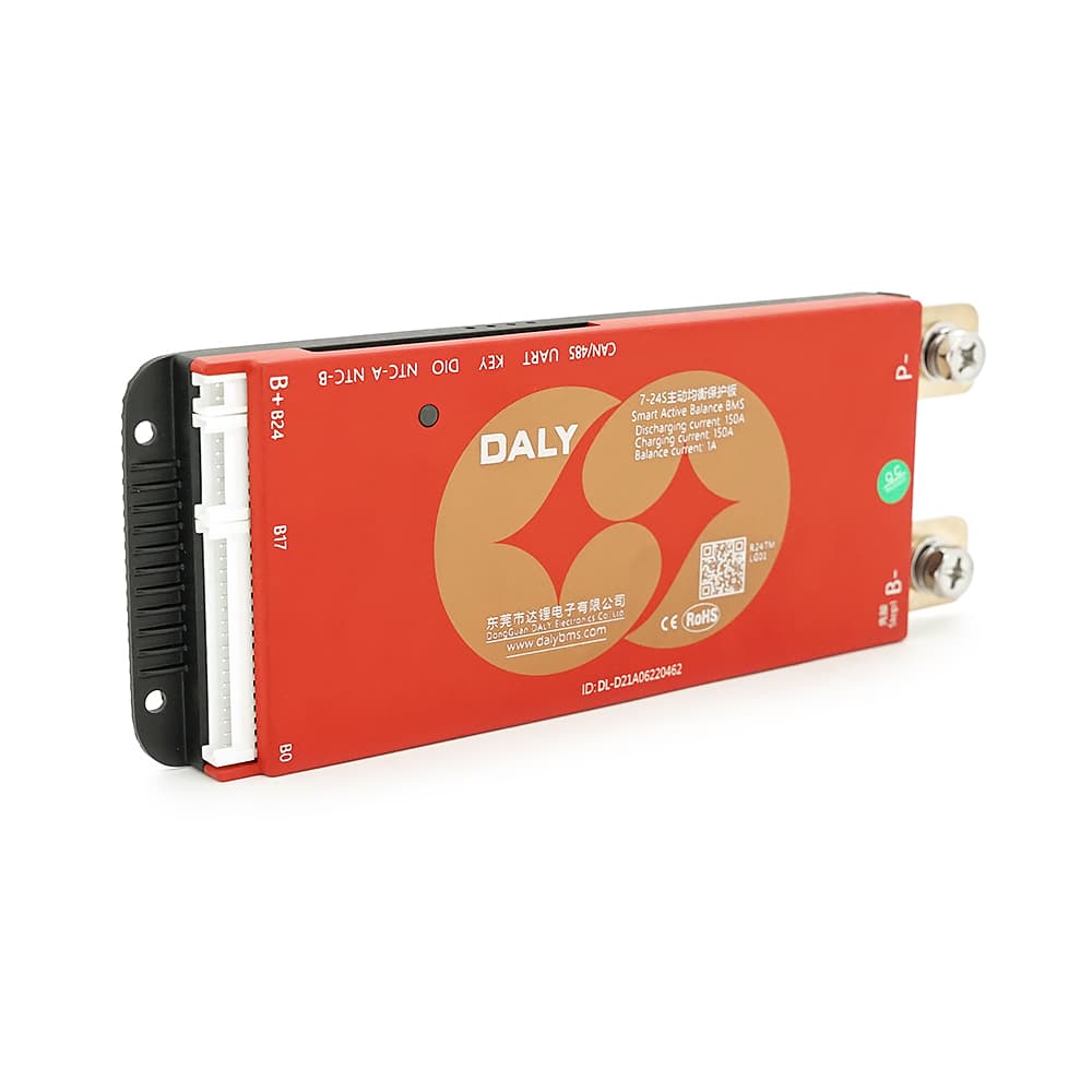 Universal BMS smart плата DaLy LiFePO4 7-24S 150A з Bluetooth + CAN + активний балансир 1A