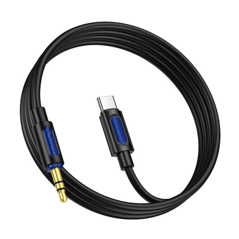 Кабель Borofone BL20 Jack 3.5mm(M) =>Type-C(M), 1м, Black, Box