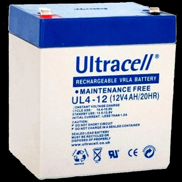 Ultracell UL4-12 AGM 12В 4 А•г Акумуляторна батарея