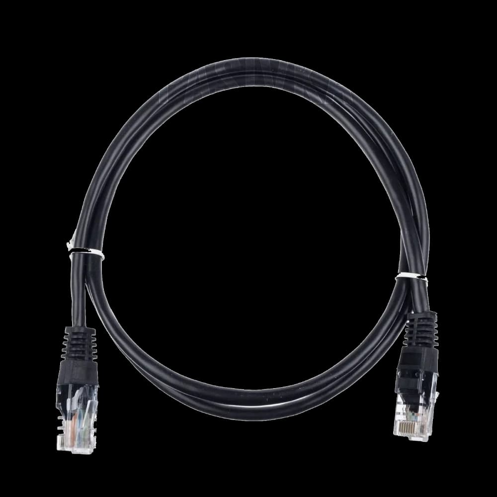 Kingda PAUT3100-BK Патч-корд UTP, 1 м, кат. 5e, чорний