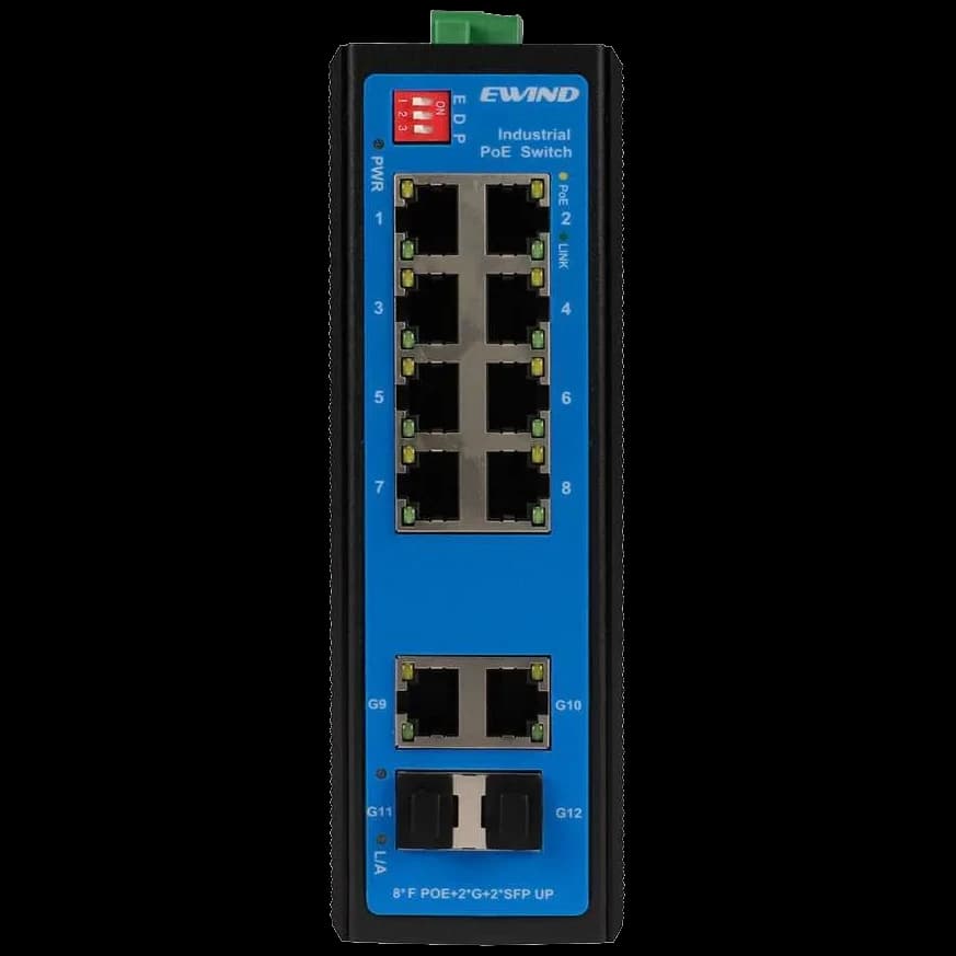 Ewind EW-PIS1712-8FE PoE Комутатор 12 портів некерований