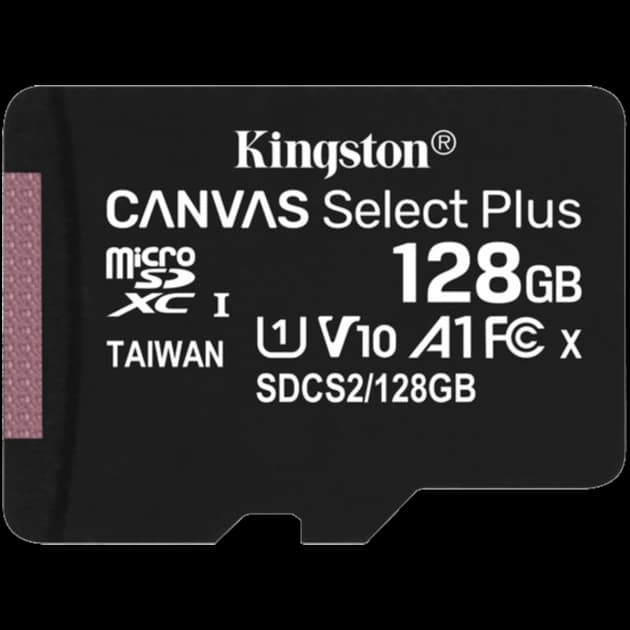 Kingston microSD 128GB C10 UHS-I R100MB/s + SD Карта пам'яті
