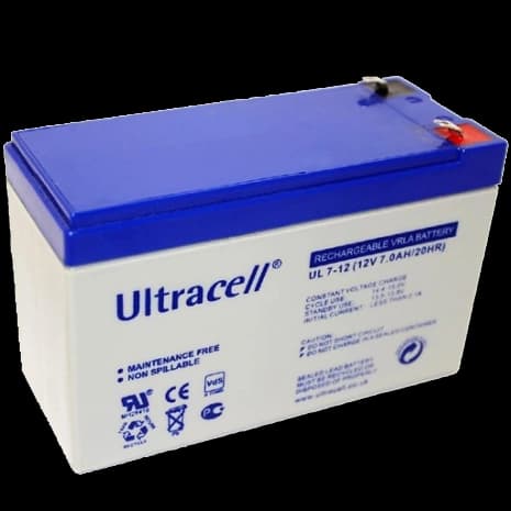 Ultracell UL7-12 7A•г 12В Свинцево-кислотна акумуляторна батарея