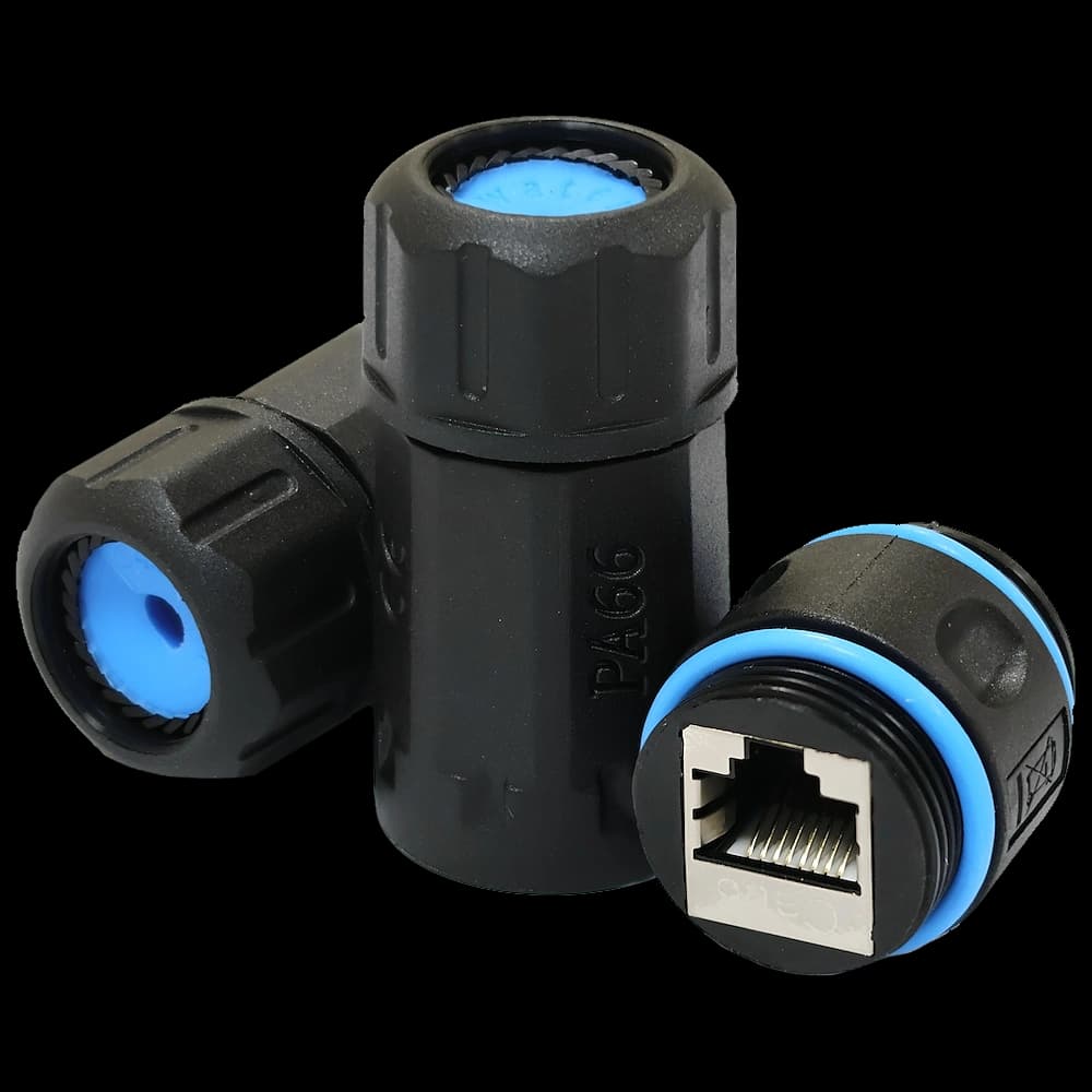 LW IP68 RJ45-RJ45 STP кат.6 Водонепроникний з'єднувач