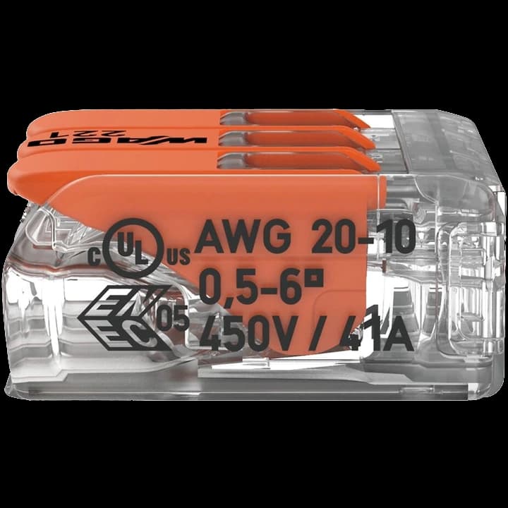 WAGO COMPACT 221-613 3 0,5-6 мм2 (41А) Клема