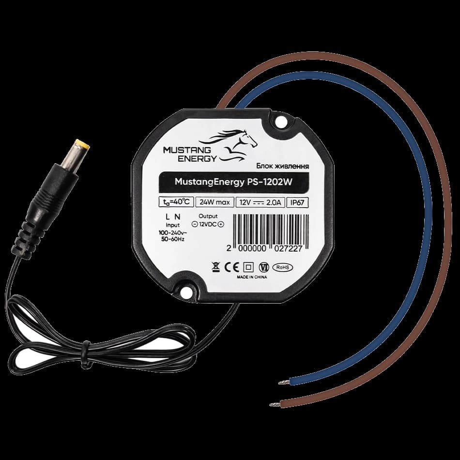 Mustang Energy PS-1202W IP67 Блок живлення