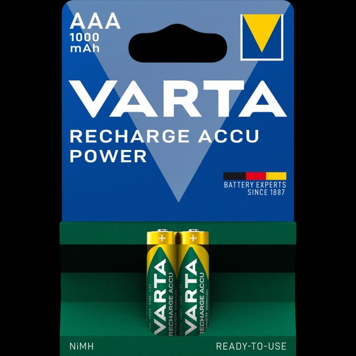 VARTA RECHARGEABLE ACCU 1000mAh BLI 2 NI-MH (READY 2 USE) Аккумулятор AAA
