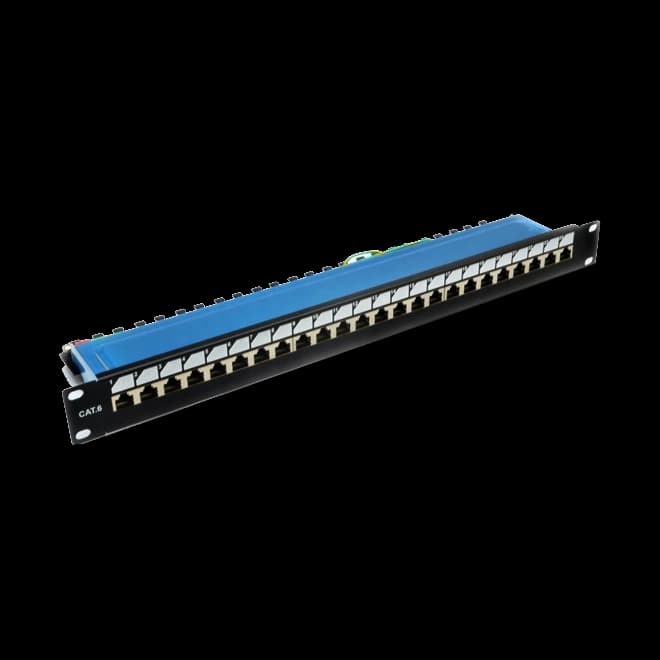 EPNew 6PLDN-F24BK Патч-панель 19" 24xRJ-45 FTP, кат. 6, dual type, EPNew