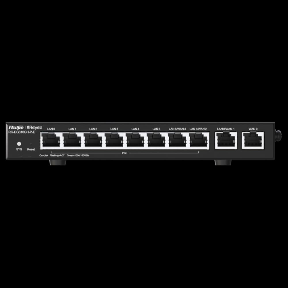 Ruijie Reyee RG-EG310GH-P-E 10-портовий PoE з хмарним керуванням Маршрутизатор