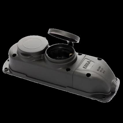 ERKA 6002 Колодка подвійна із заглушкою 2*16 (каучук)