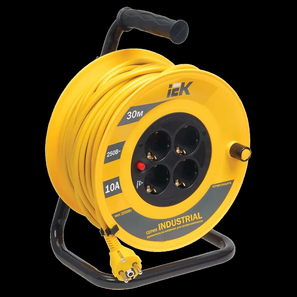 IEK Подовжувач-катушка 4гн 30м З/К УК30 т/з (3х1,5мм2) IP44