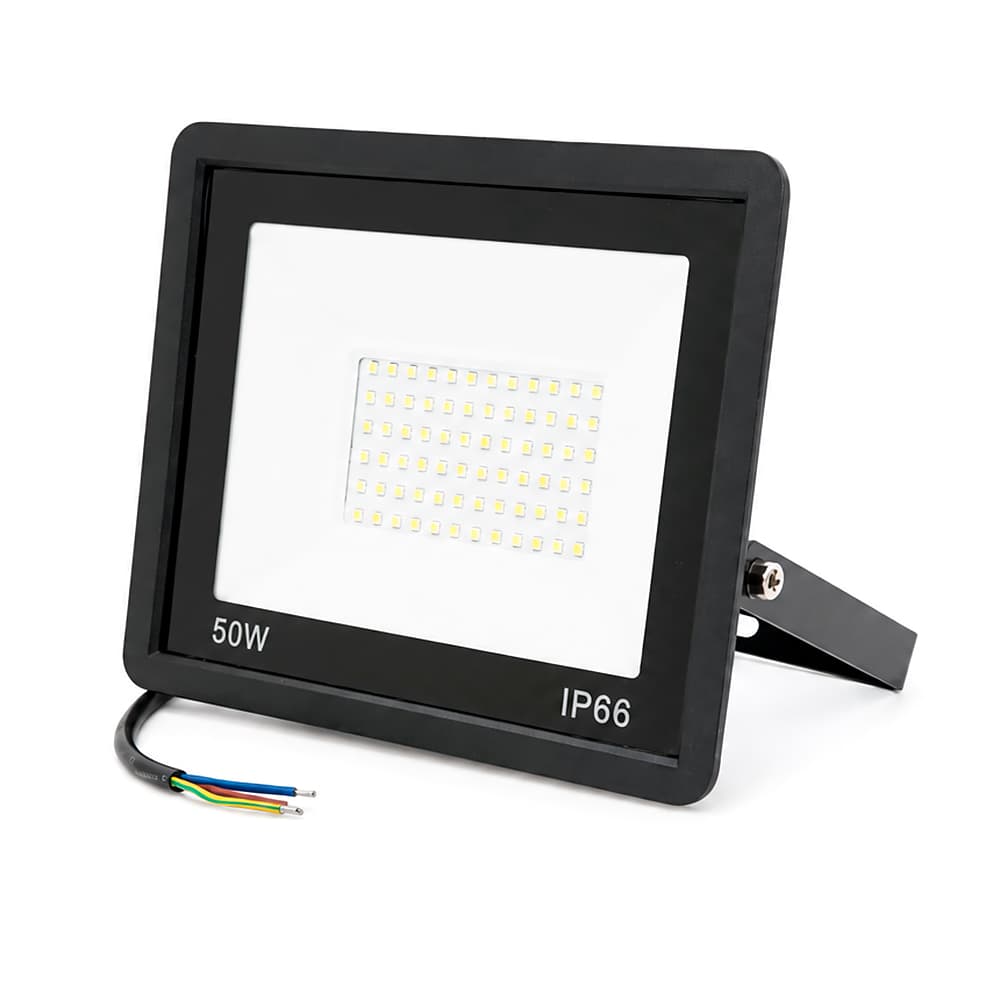 Прожектор SLIM LED RITAR RT-FLOOD50A, 50W, 56xSMD2835, IP65, 4000Lm, 6500K (100%), PF>0.9 Ra>70, 215*240*30mm, Q20