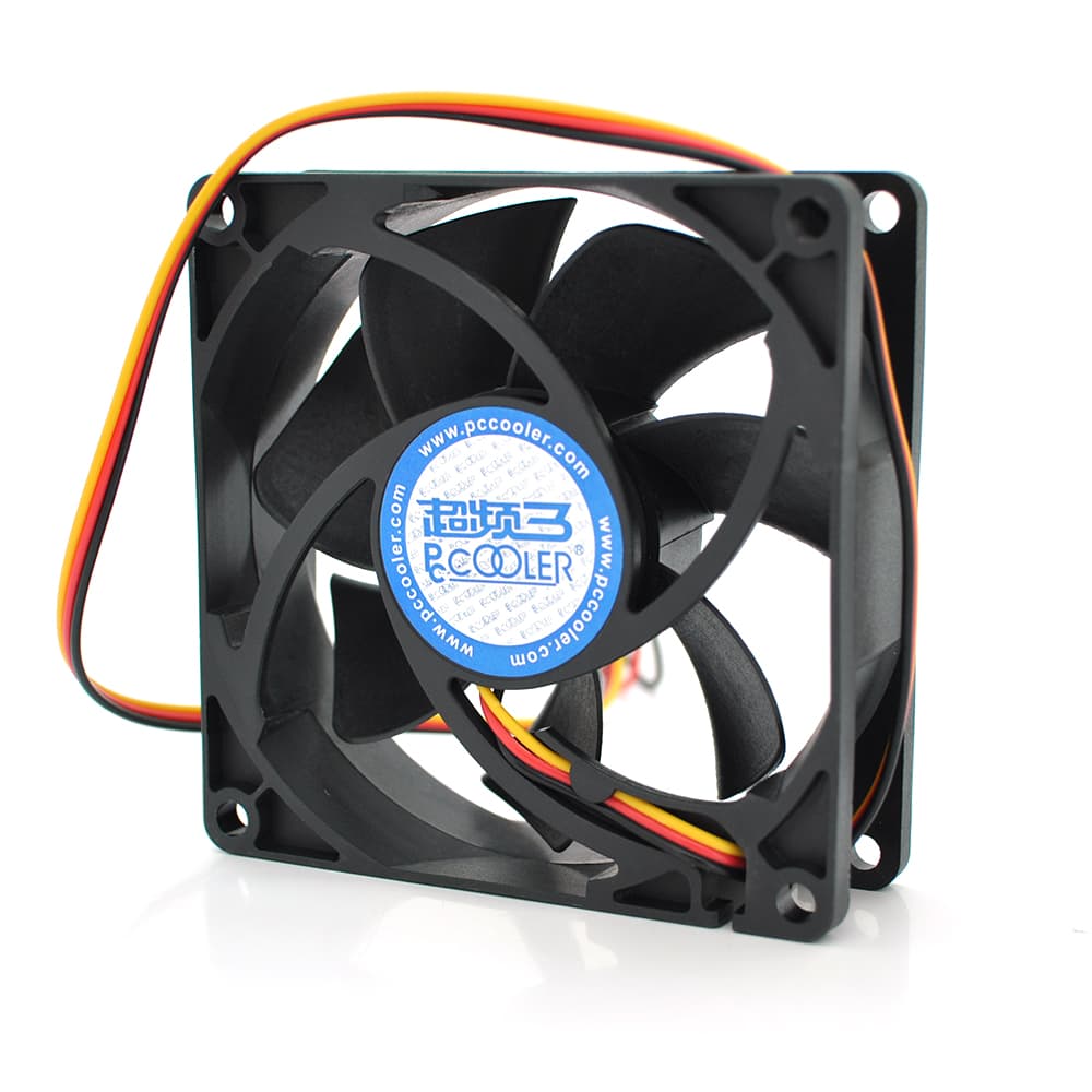 Кулер корпусний Pccooler F82, 80x80x25mm, 12V/0.07A, RPM 1400±10%, 3-pin + MOLEX, Black, Box