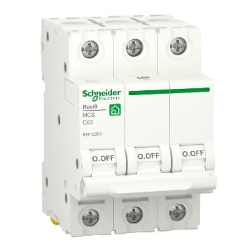 Автоматичний вимикач змінного струму Schneider RESI9 63А, 3P, крива C, 6кА