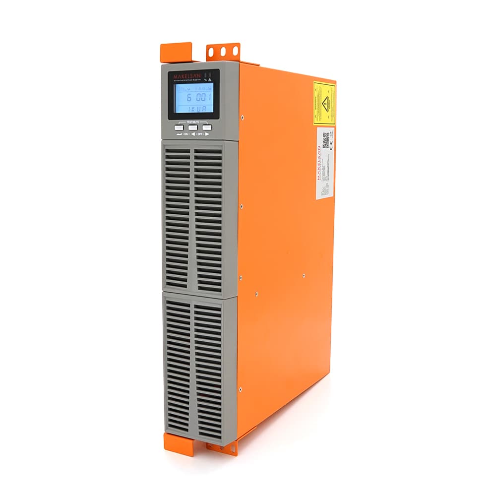 ДБЖ з правильною синусоїдою ONLINE MAKELSAN PowerPack Se-RT-1kVA-LCD, 1000VA (900Вт), 24В, Вбудована батарея 12V 7Ah х2шт, (545*428*194), 12.5кг, Q1
