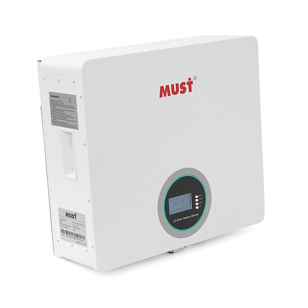 Акумуляторна батарея Must LiFePO4 25.6V 100Ah ( 450 x 400 x 140 ), 23kg, монтаж на стіну