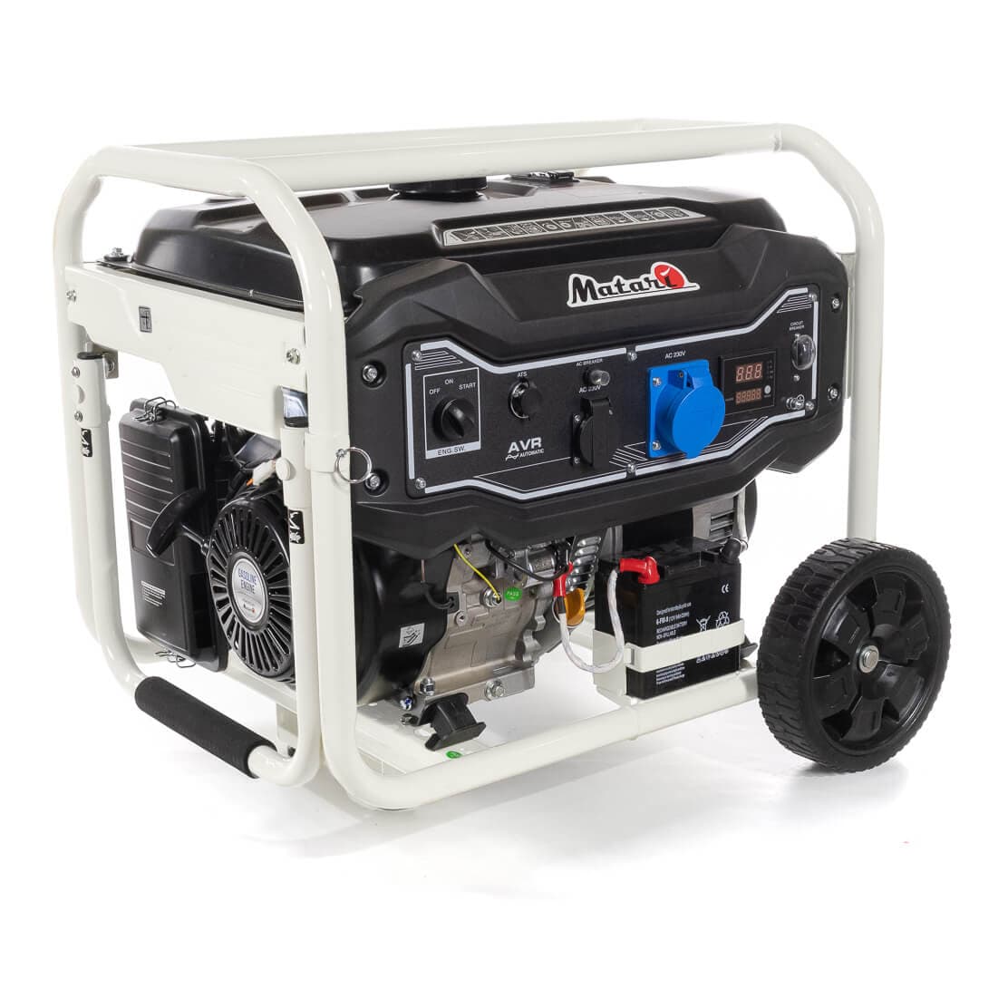 Бензиновий генератор Matari MH11000EA (8 кВт), однофазний 220V, 50Hz , об'єм бака 23л, стартер (без АКБ)