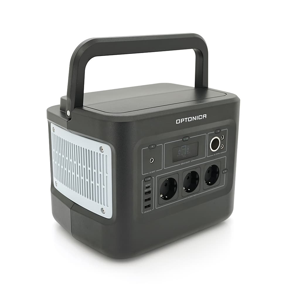 Зарядна станція Optonica B1000-A1. Об'єм 1036.8Wt/h, Потужність 1000W. Out:AC230, 2хDC13.3V/10A, USB-3x5V/2.4A, Type-C 100W(PD), 332х245х255мм. 9.1кг