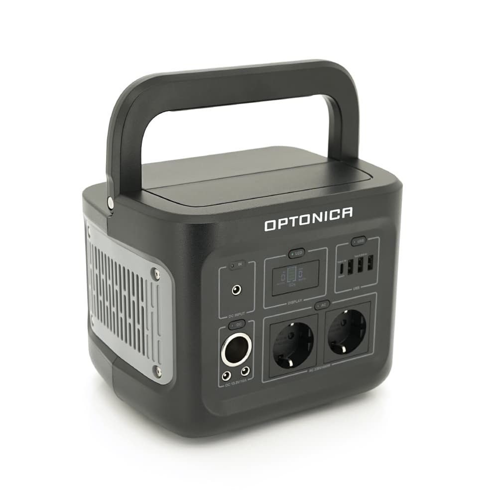 Зарядна станція Optonica B400-A1. Ємність 320Wt/h, Потужність 400Вт. Out:2xAC230, 2хDC13.3V/10A, USB-3x5V/2.4A, Type-C 60W(PD), 237х195х190мм. 5.9кг