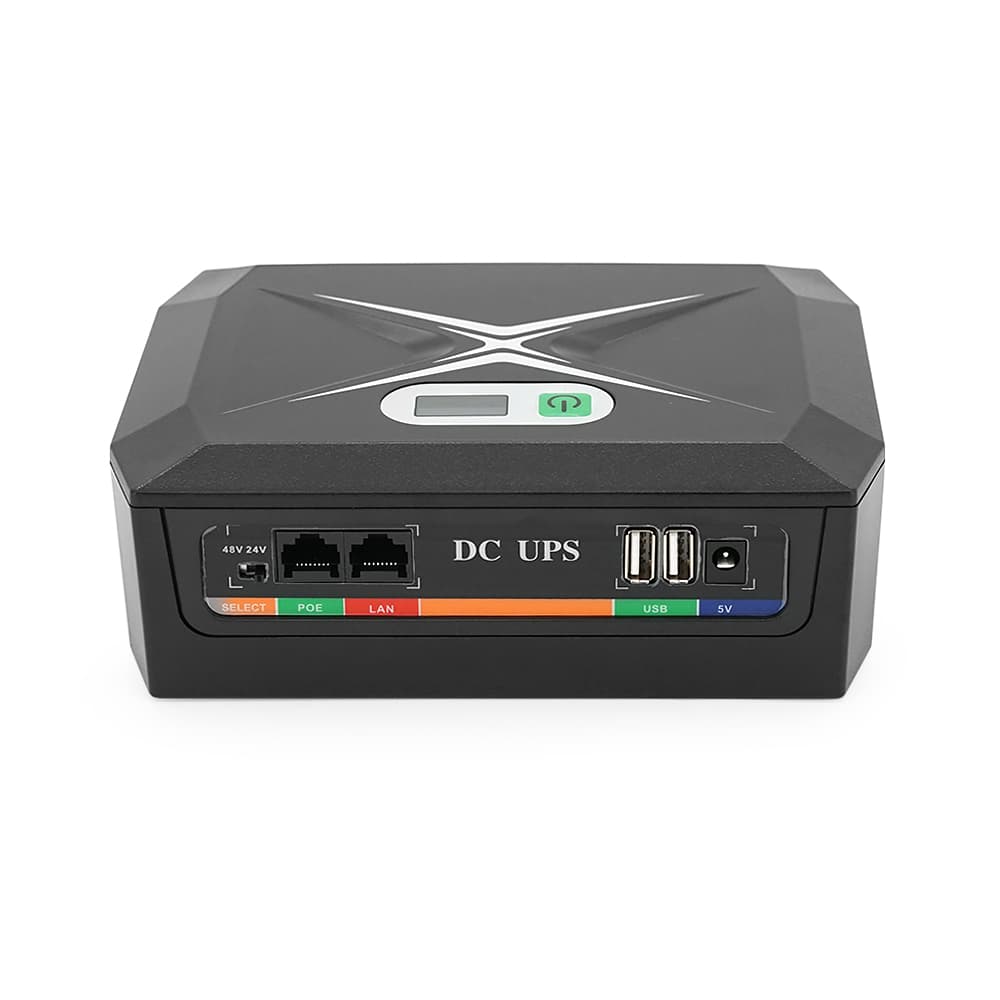 ДБЖ UPS-45W DCP-45W-17 для роутерів/комутаторів/PON/POE-430(15-24V), 5/9/12V, 17600мAh(8*2200MAh), USB 3.0, Black, BOX