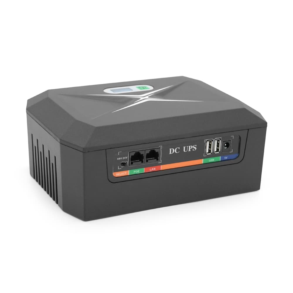 ДБЖ UPS-100W/32 DCP-100W-48 для роутерів/комутаторів/PON, 9/12V*3, 48000мAh(8*6000MAh), Black, BOX