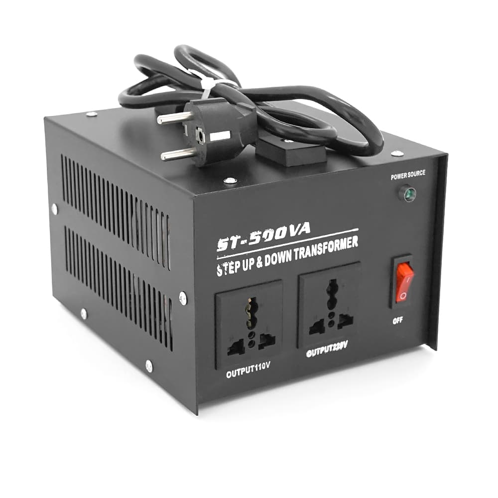 Перетворювач напруги трансформаторний універсальний ST-500VA Input 220 V/Output 110V, Input 220 V/Output 110V+