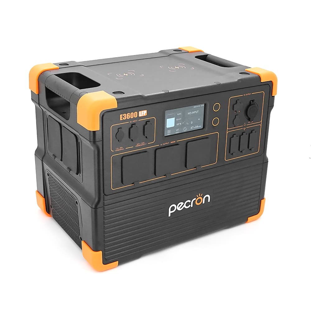 Power station Pecron E3600LFP APP Control, 3072/3600Wh LiFePO4, MPPT 800W max, DC12V-5A, XT60-12V-30A, 3хAC 220, 4xUSB-18W, 2хUSB-C(100W), 2x wireless 15W, Fast charge 90min, 445×307×350mm, 36kg