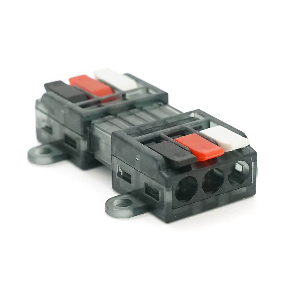 Клема роз'ємна з натискними затискачами 3-провідна LT-3-3, 3-pin, 250V, 32A, 0.5-2.5mm2, 19*42*11mm, сіра