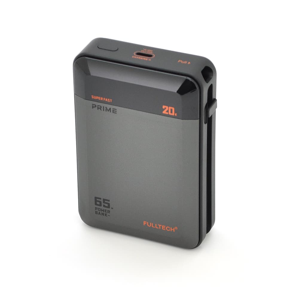 PowerBank FULLTECH PRIME FP42 20000mAh, PD65W+22.5W, Input: (Type-C), Output: (USB, 2*Type-C), індикація заряду, 0,440kg, Black, Box