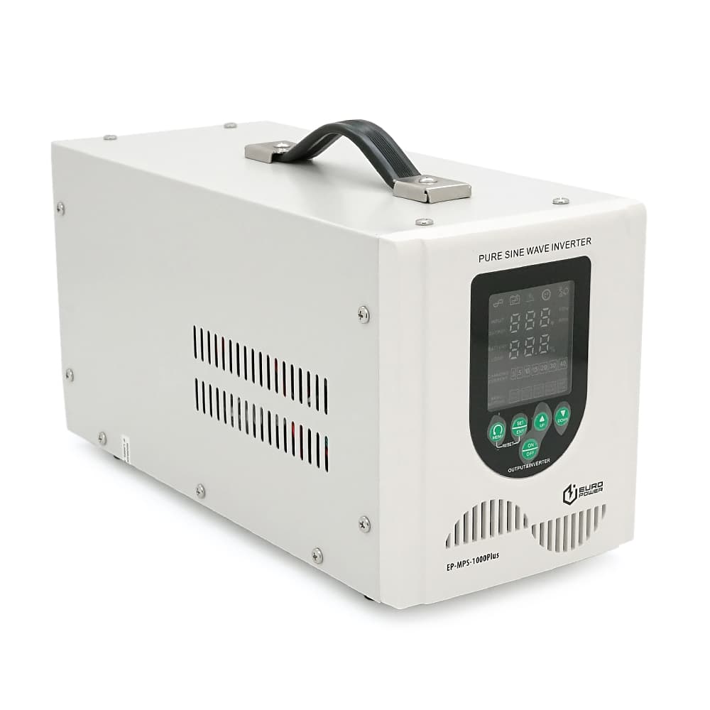 ДБЖ з правильною синусоїдою Europower EP-MPS-1000/12PLUS (700 Вт) 5/10/15/20А, під зовнішню АКБ 12В (AGM/GEL/LFP), Q2 (350*230*190)