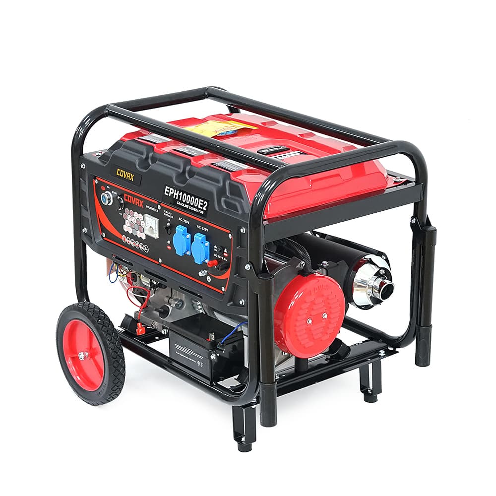 Генератор бензиновий COVAX EPH10000E2, 7.0kW, однофазний 220V, 50Hz, DC12V, 18HP, Electric Starter, tank 25L, 690x535x555mm