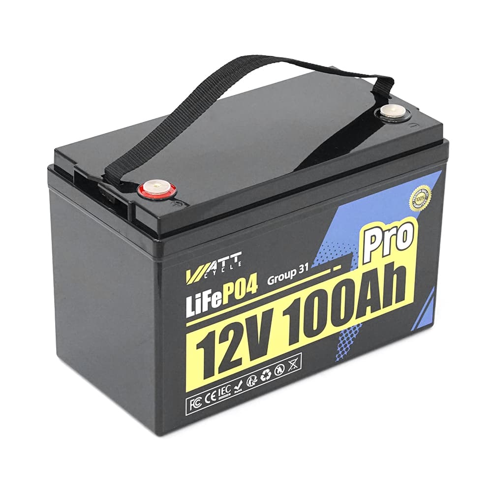 Аккумуляторная батарея WattCycle LiFePO4 WT12V100AH110PRO 12,8V 100Ah, 1,28kWh, BMS110A@4S, 5000-15000 cycles, IP66, 332x172x218,11.8kg, Q2