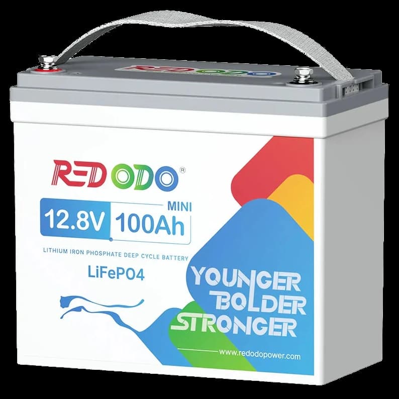 Redodo 12.8V 100Ah Mini 1280Вт•г LiFePO4 Літієва акумуляторна батарея